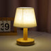 3-Color Bedside Table Lamp with Linen Fabric Lampshade