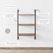 Rustic Wall-Mounted Bookcase with Industrial Frame