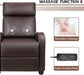 Brown PU Leather Recliner Chair with Massage