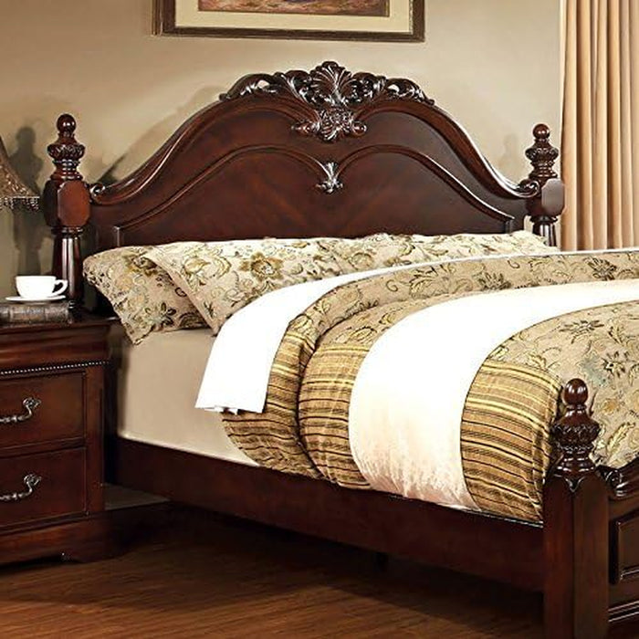 Luxurious Cherry Finish Queen Bedroom Set