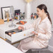 Vanity Desk with Drawers - White and Gold