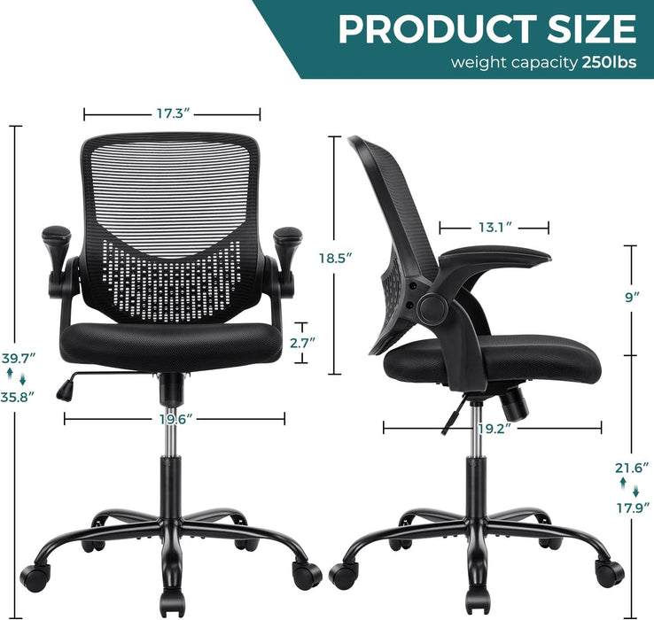 Ergonomic Swivel Task Chair for Home Office