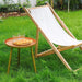 Orange Tray with 3 Gold Legs Side Table, Round