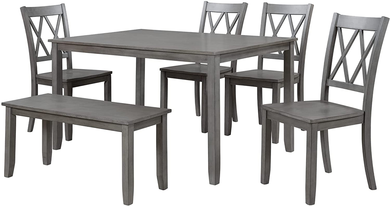 6-Piece Dining Room Table Set with Bench