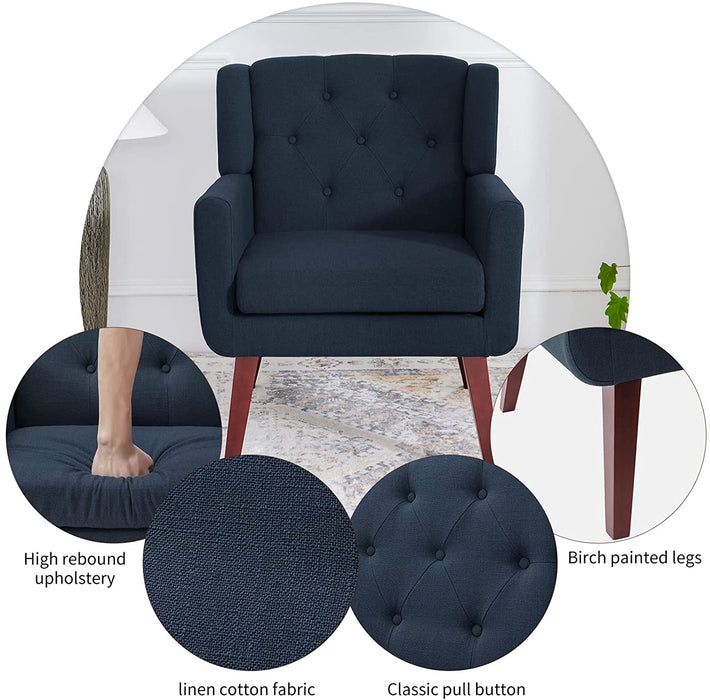 Comfy Button-Tufted Accent Chairs for Living Room