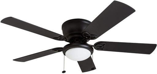 Prominence Home Benton 52" Matte Black Low Profile Ceiling Fan with Light