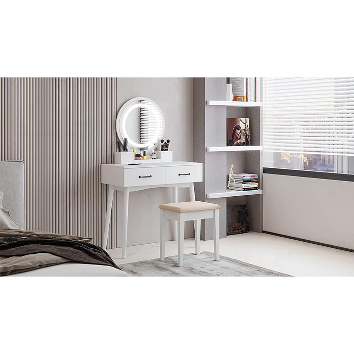 LED Lighted Makeup Vanity Set with Mirror