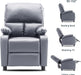 Manual Recliner W/Microfiber Tech Fabric, Overstuffed, Gray