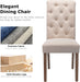 Beige Button Tufted Accent Parsons Dining Chairs Set of 6