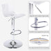 Transparent Acrylic Adjustable Swivel Barstools Set of 2