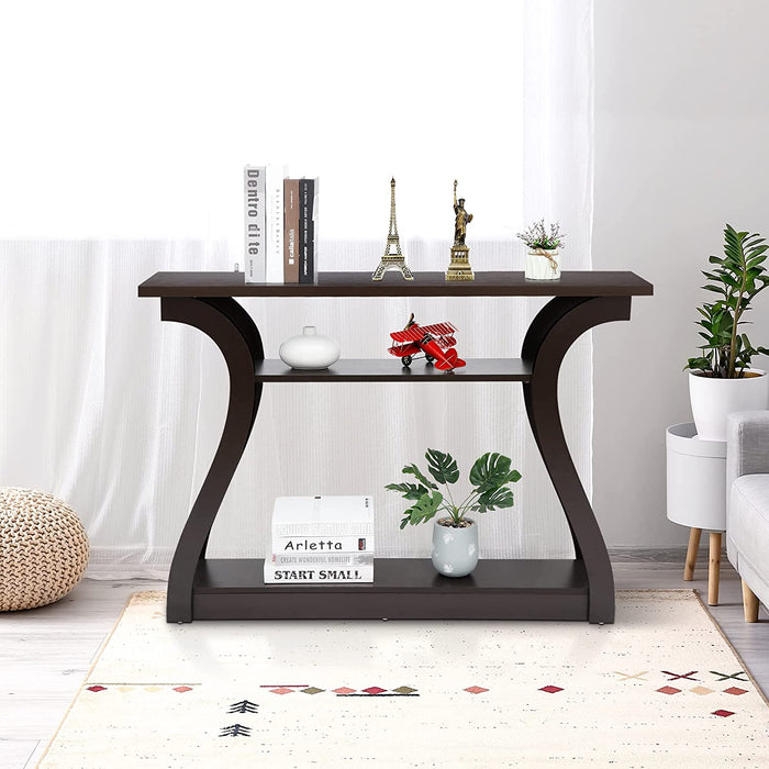Modern 3-Shelf Console Table for Living Room