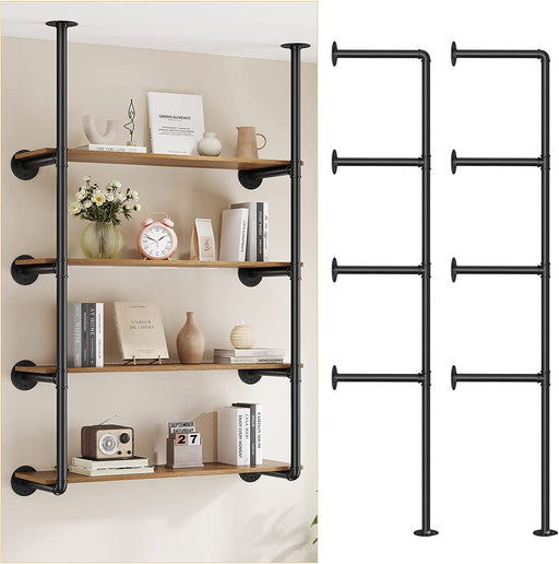 DIY Industrial Pipe Shelves for Home Storage