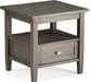 Warm Shaker Solid Wood Rectangle End Table - Farmhouse Grey