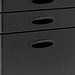 Black 3-Drawer Mobile File Cabinet with Lock