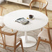 White round Tulip Dining Table, Mid-Century, 42″