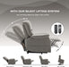 Grey Fabric Power Lift Recliner with Vibration Massage