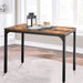 Industrial Dining Table for Small Spaces, Rustic Brown