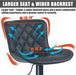 Black Adjustable High Back Barstools, Set of 2