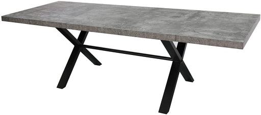 Dark Grey Carbon Steel Expandable Dining Table