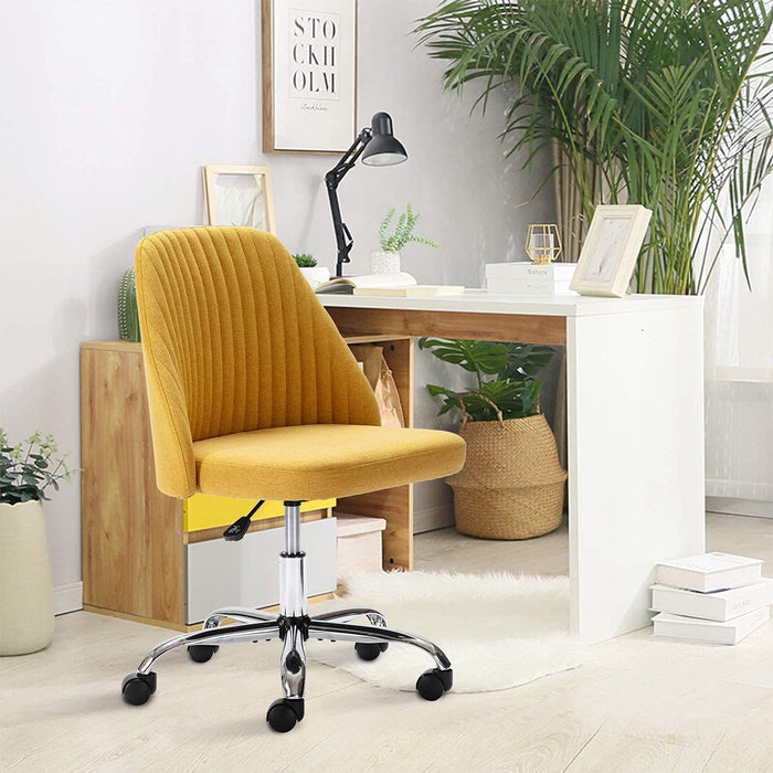 Modern Yellow Swivel Chair for Home Office