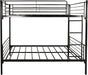 Twin Metal Bunk Bed W/ Guardrail & Storage, Black