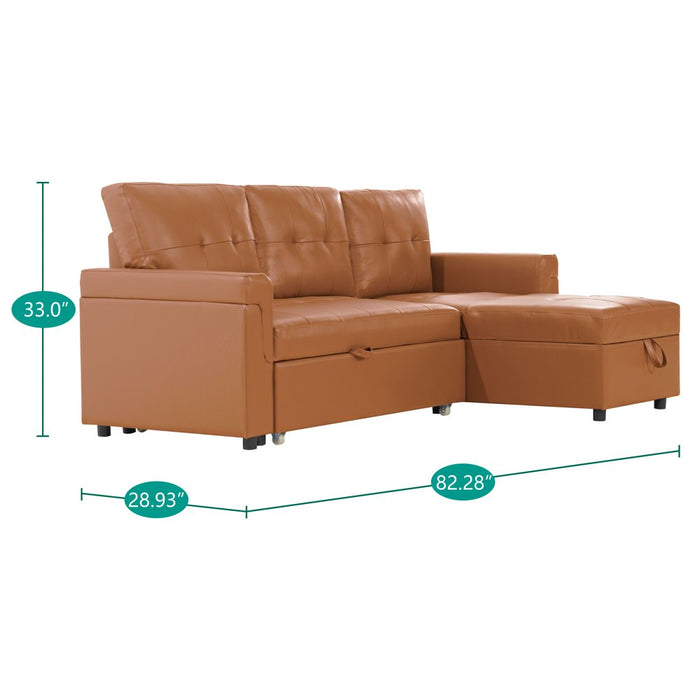 Reversible Sleeper Sectional with Chaise and Storage