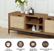 Rustic Rattan TV Stand for 65 Inch TV