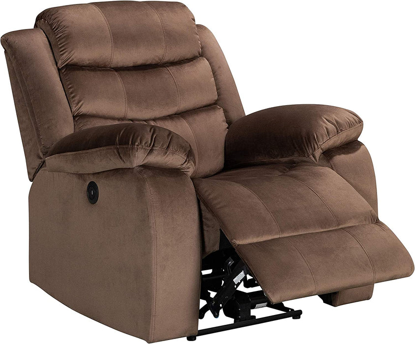 Power USB Port Electric Recliner Chair, Brown