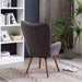 Gray Velvet Tufted Accent Chair by Roundhill Furniture