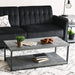 Coffee Table with Storage Shelf Faux Concrete