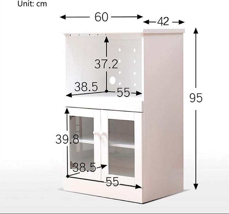 Simple Modern Storage Cabinet, Ivory White