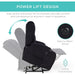 Electric Power Lift Linen Recliner Massage Chair (Black)