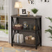 Rustic 3-Shelf Bookcase for Small Spaces