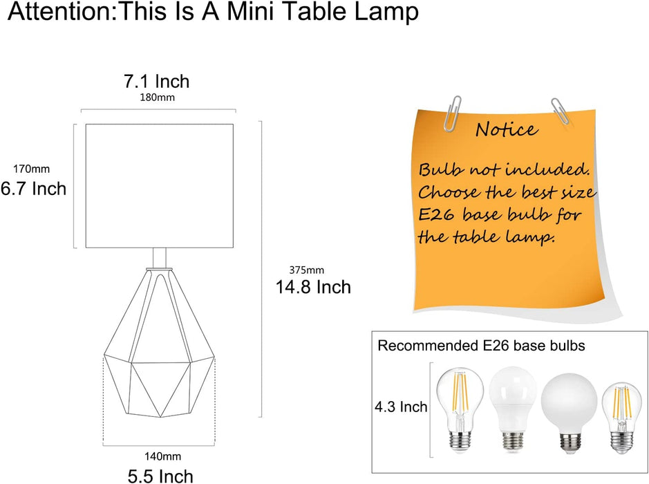 Modern Black Desk Lamp for Bedroom/Office