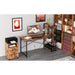 Rustic Brown Desk with Power & Storage