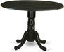 East West Furniture Modern DLT-BLK-TP Kitchen Table