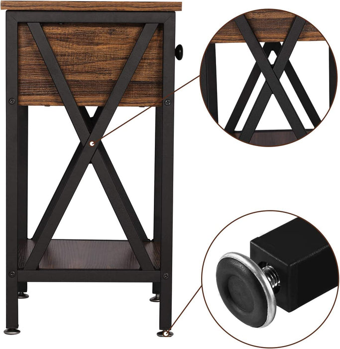 Versatile X-Design Brown Nightstand