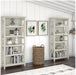 Linen White Oak Bookcase Set by Bush Furniture