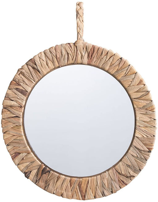 Boho Style round Hanging Wall Mirror