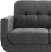 Elena Linen Accent Armchair, 2-Seat, Dark Gray