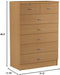 7-Drawer Beech Dresser with Top Locks