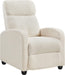 Fabric Recliner Chair, Single Sofa, Ivory