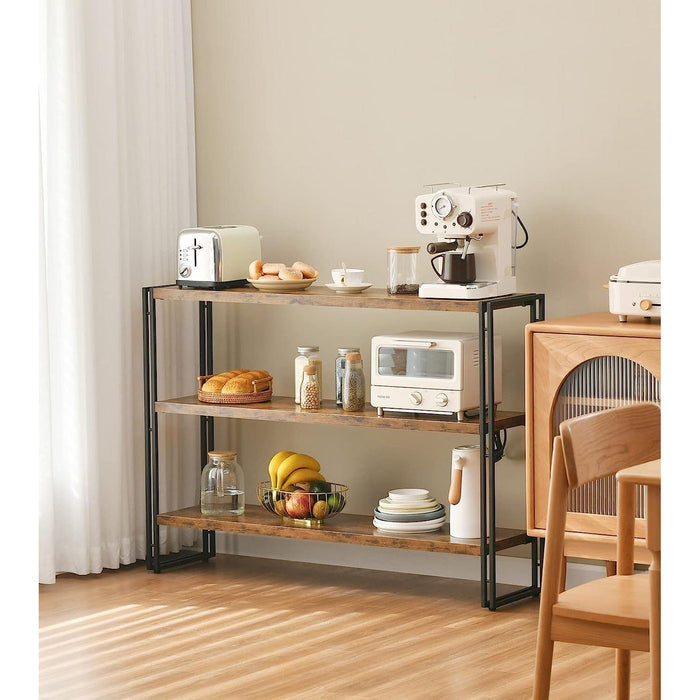 Rustic 3-Tier Bookcase for Home and Office