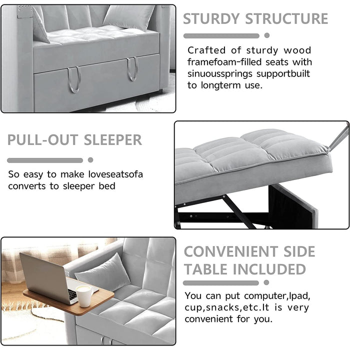 Multi-Functional Sofa Bed with Hidden Table