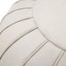 Round Beige Pouf Footstool for Living Room