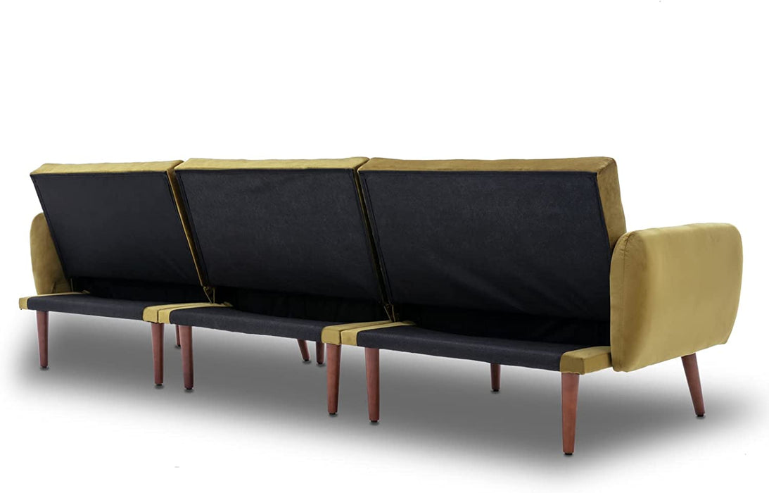 Modern Velvet L-Shaped Sectional Sofa