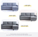 Convertible Sectional Sofa Couch (Blue)
