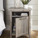 Rustic Gray USB Nightstand with Modern Farmhouse Design