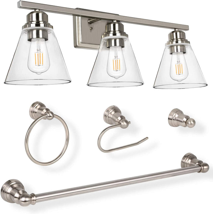 5-Piece Bathroom Vanity Light Fixture Set