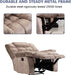 Single Breathable Fabric Reclining Chair for Living Room (Apricot)